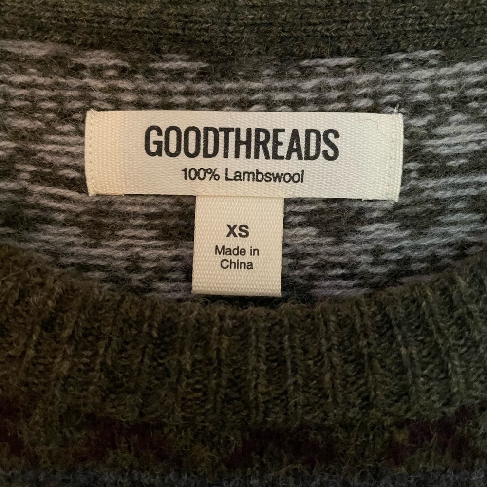 Goodthreads 100% lambs wool puller ladies sweater